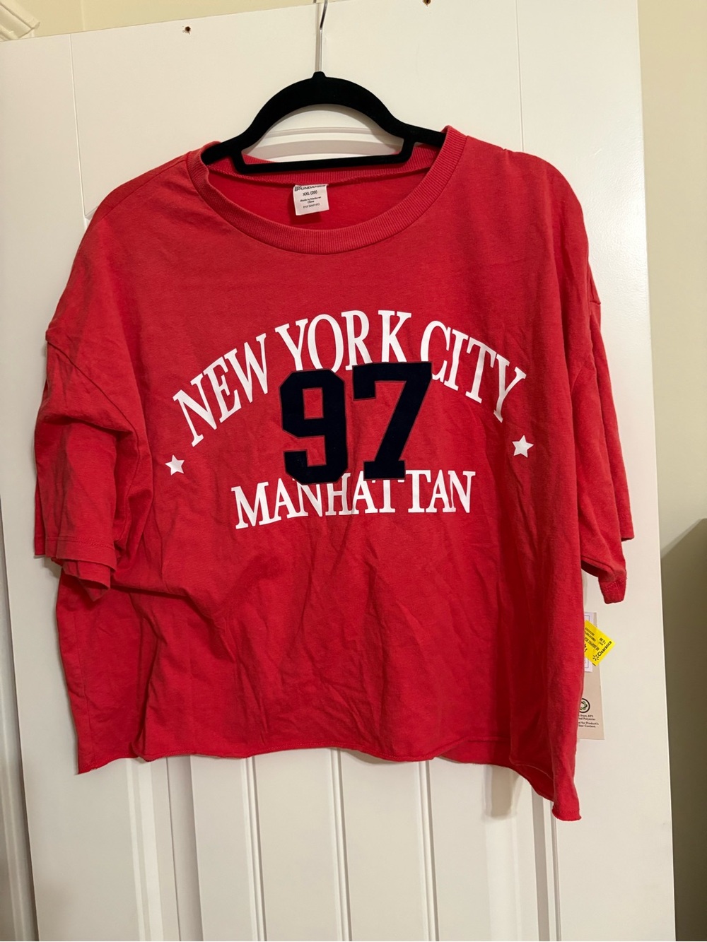 No Boundaries Red New York City 97 Manhattan Graphic Tee